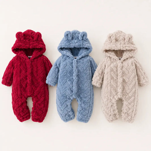 Cloud Overall - Warmer Baby Overall mit Kapuze
