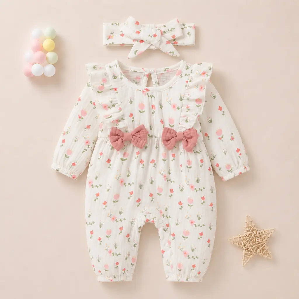 Flora Mädchen Overall aus 100% Baumwolle