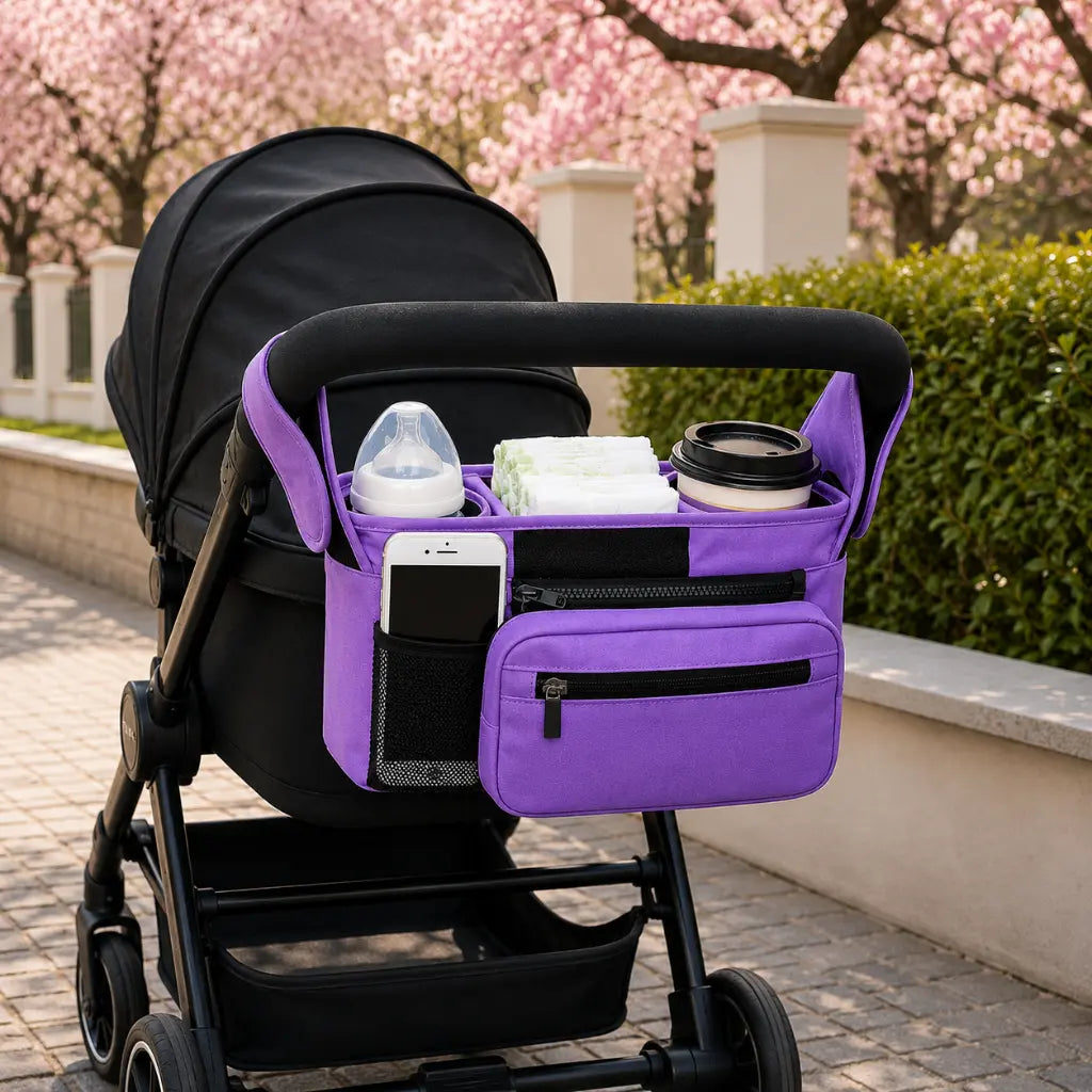Pocket (unifarben) – Kinderwagen Organizer für unterwegs