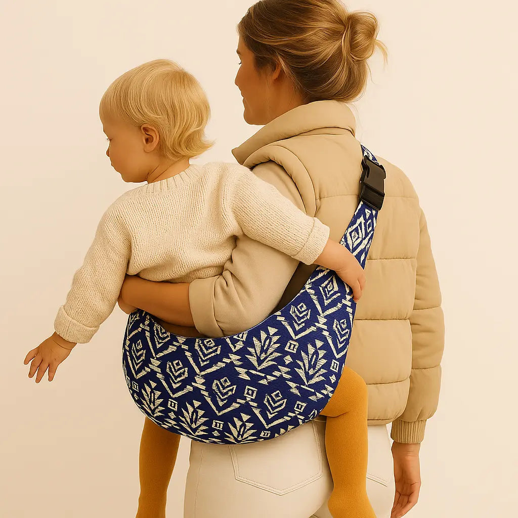 CozyCarry AztecBlue - Ergonomische Babytrage
