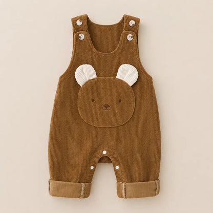 Bruno Latzhose – Baby Cord-Latzhose mit Bärenmotiv