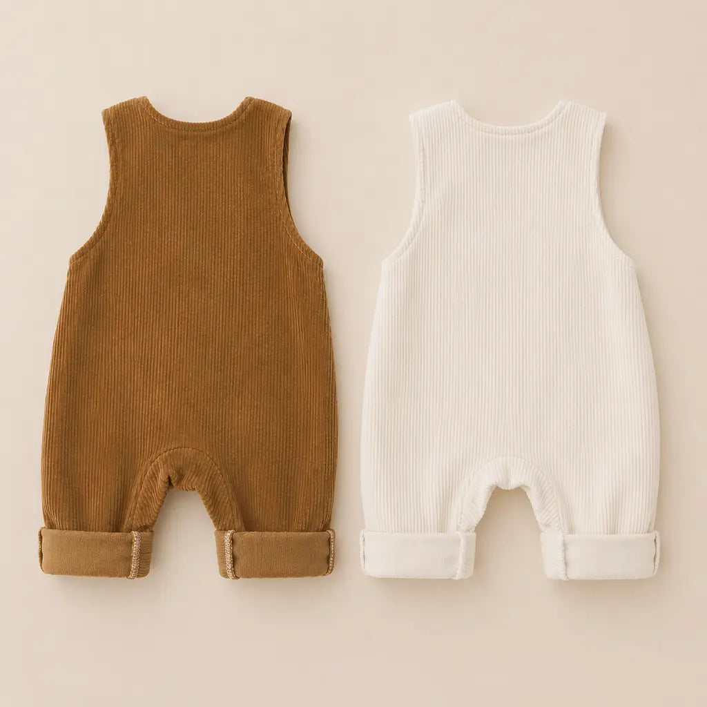 Bruno Latzhose – Baby Cord-Latzhose mit Bärenmotiv
