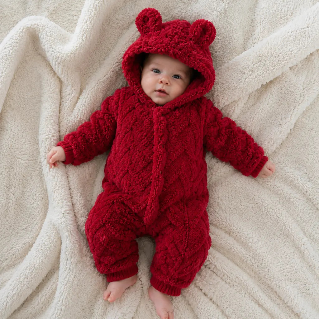 Cloud Overall - Warmer Baby Overall mit Kapuze