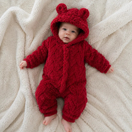 Cloud Overall - Warmer Baby Overall mit Kapuze