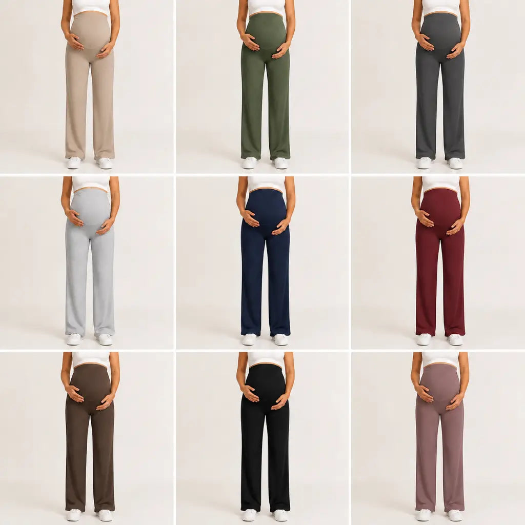 Comfort – Umstandshose mit Bauchstütze & weitem Bein