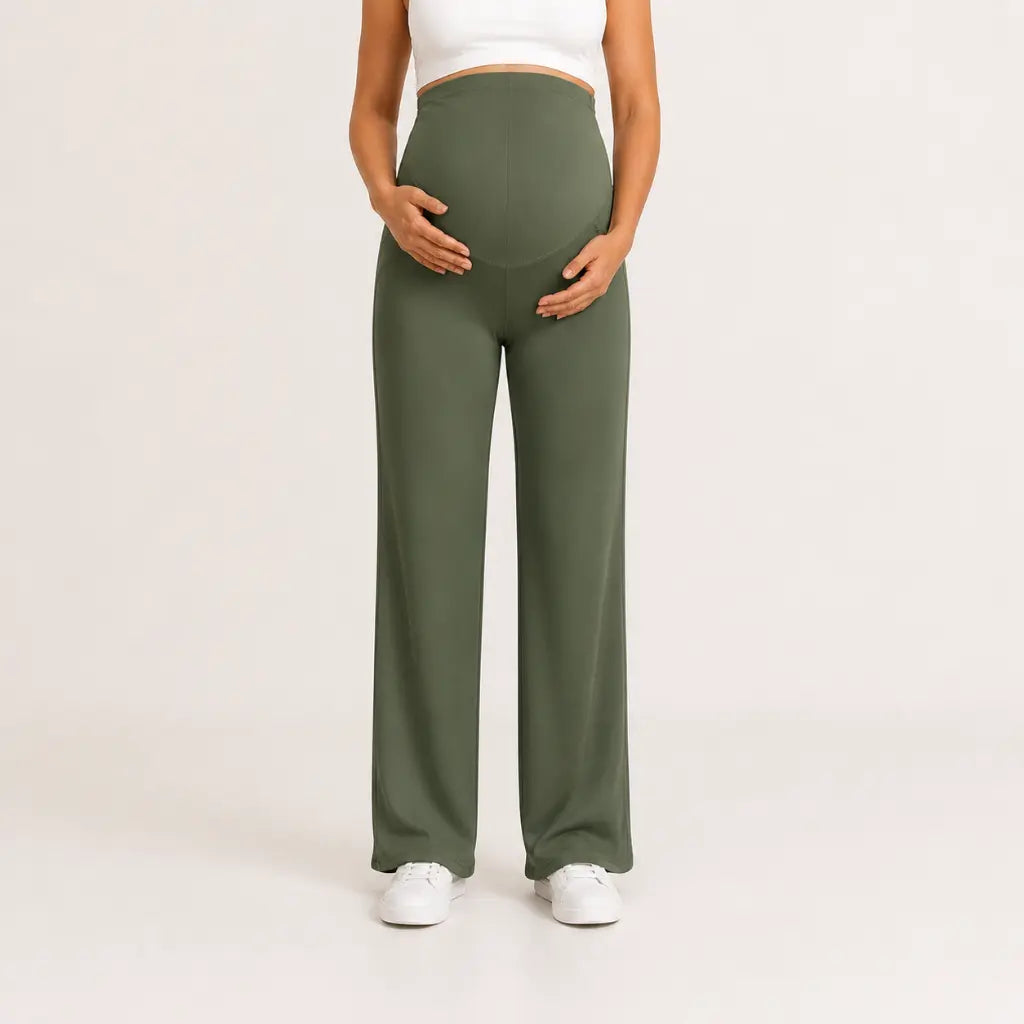 Comfort – Umstandshose mit Bauchstütze & weitem Bein