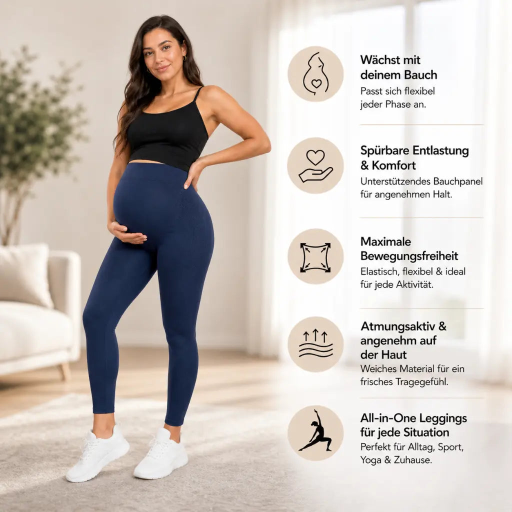 Core – Umstandsleggings mit Bauchstütze & bequemem Sitz