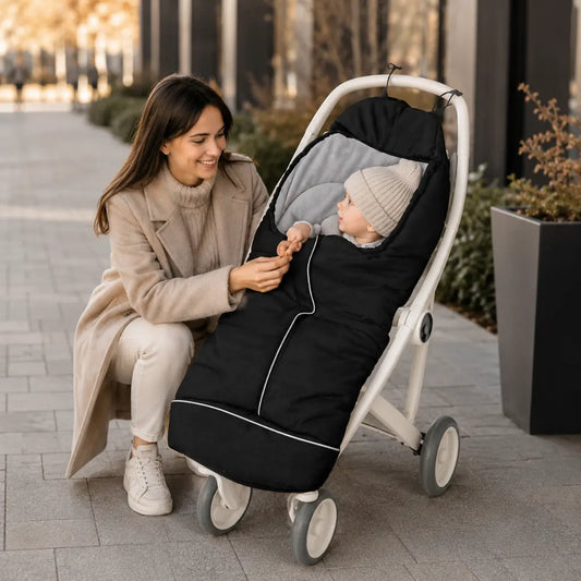 CozyWrap - Warmer Kinderwagen-Fußsack mit Fleece