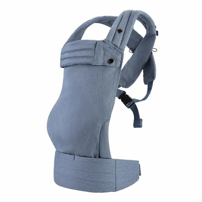 Needella Babytrage Huggle Hellblau – Ansicht der ergonomischen Babytrage