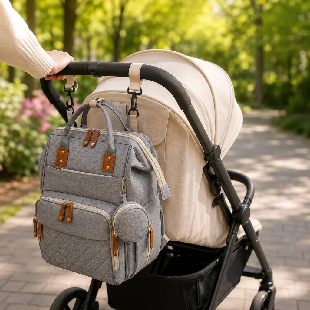 MomiBag Move - Moderner Wickelrucksack für Alltag & Reisen