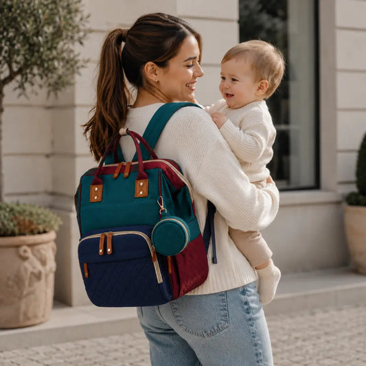 MomiBag Move - Moderner Wickelrucksack für Alltag & Reisen