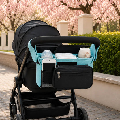 Pocket (unifarben) – Kinderwagen Organizer für unterwegs