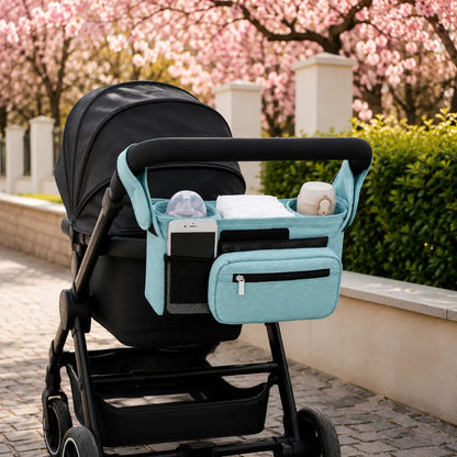 Pocket (unifarben) – Kinderwagen Organizer für unterwegs