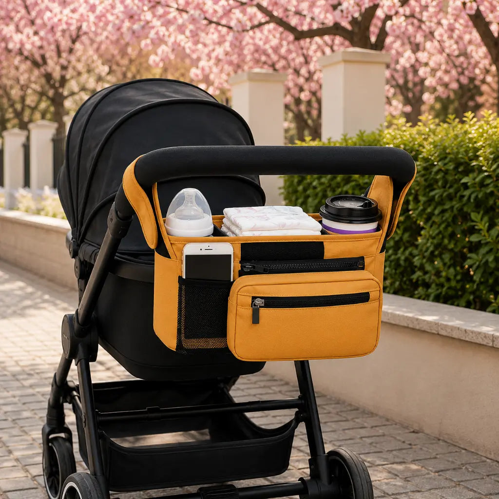 Pocket (unifarben) – Kinderwagen Organizer für unterwegs