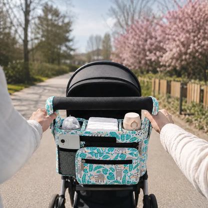 Pocket (gemustert) – Kinderwagen Organizer für unterwegs
