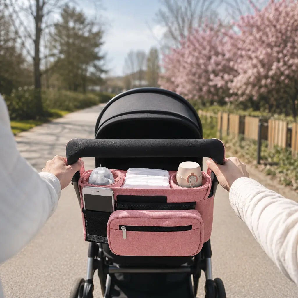 Pocket (unifarben) – Kinderwagen Organizer für unterwegs