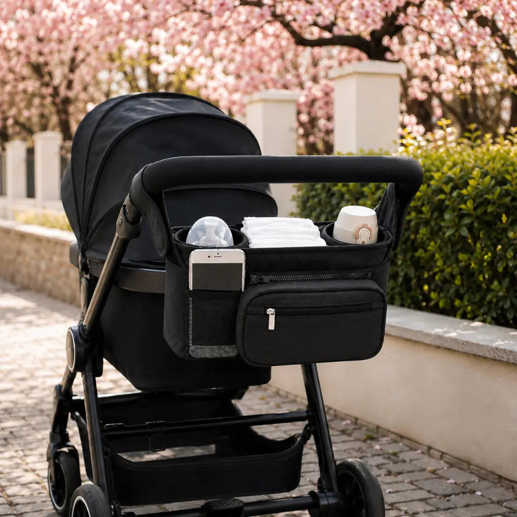 Pocket (unifarben) – Kinderwagen Organizer für unterwegs