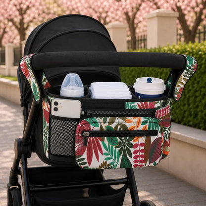 Pocket (gemustert) – Kinderwagen Organizer für unterwegs