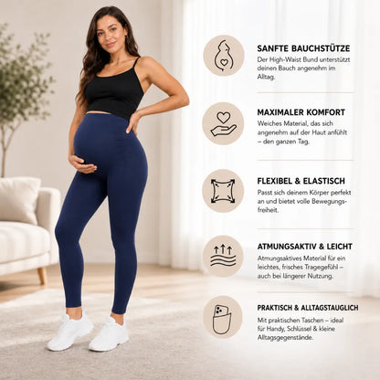 Pure – Umstandsleggings mit Bauchstütze & maximalem Komfort